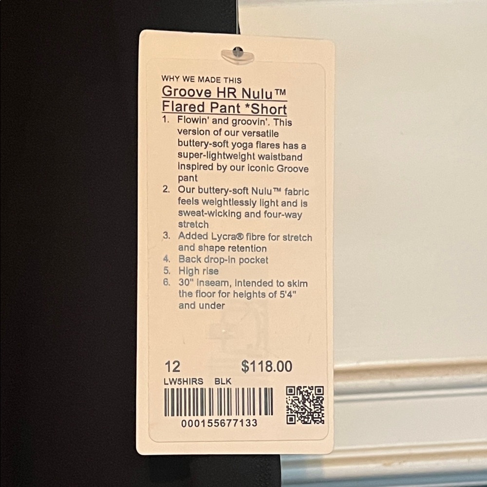 NWT Lululemon Groove HR Nulu Flared Pants Size 12 - Picture 2 of 6
